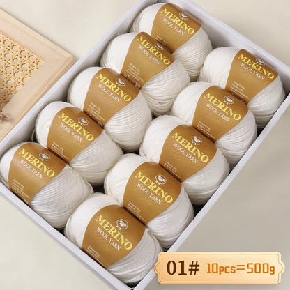 500 g de fil de laine d'alpaga mi-fin 212 de haute qualité, adapté au tricot de pulls, d'écharpes et de chapeaux, 10 écheveaux/paquet