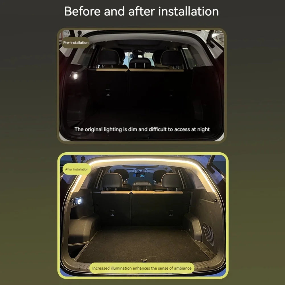 Bande lumineuse LED pour coffre de voiture, sans perçage, bande lumineuse à flux dynamique, capteur automatique, bande lumineuse arrière pour berline SUV, pick-up à hayon