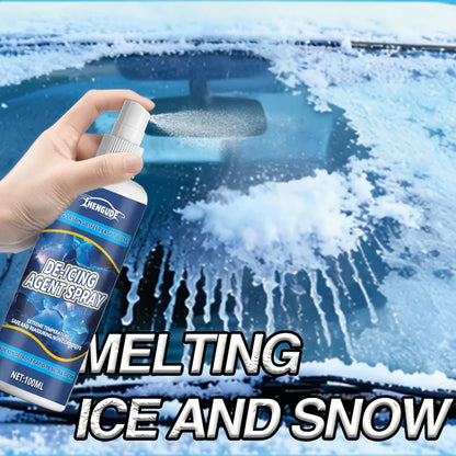 Spray anti-neige et de glace pour vitres de voiture – Convient aux rétroviseurs/fenêtres/portes en hiver – Élimine rapidement le gel et derrite la neige, empêche le congélation et protège votre voiture, un incontour