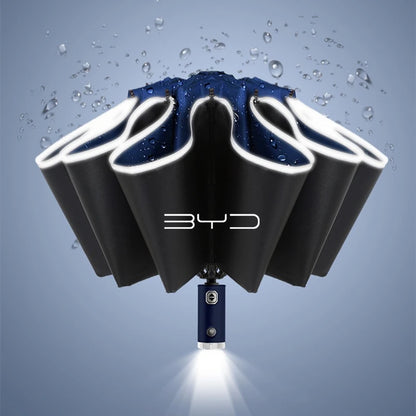Parapluie automatique avec bande de coulée LED, vent de pluie pour BYD Tang F3 E6 Atto 3 Yuan Plus Song Max F0 G3 I3 Ea1 Dmi