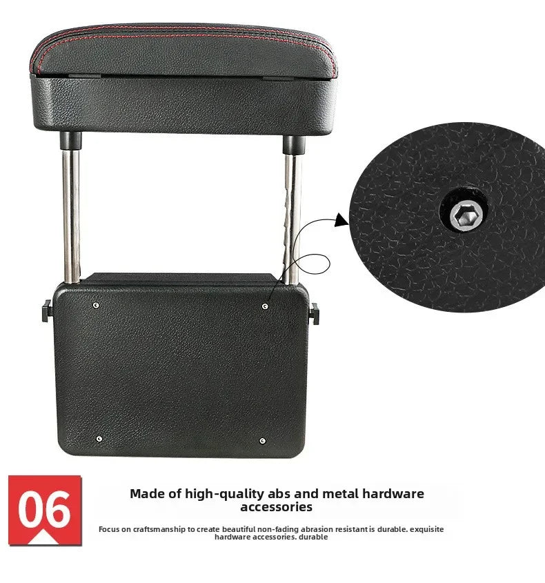 Boîte d'accoudoir de siège de voiture, boîte de rangement multifonctionnelle, boîte de rangement, boîte d'accoudoir de levage de commande centrale, repose-coude universel surélevé