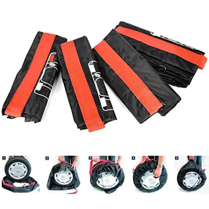 Housse de protection en Polyester pour pneus de secours de voiture, 1 pièce/4 pièces, sacs de rangement pour pneus de roues automobiles, accessoires de pneus de véhicule, protection anti-poussière, style