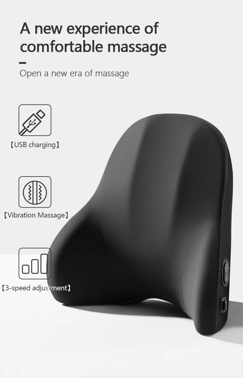 Oreiller cervical électrique pour voiture, vibration valide, support de voiture intelligent, coussin lombaire, siège, sauna, repos du dos