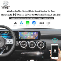 KSmart-CarPlay sans fil pour Mercedes Benz, Apple, Android Auto, Rénovation, A, C, E, GLA, MBaffiliés, NTG6.0, Unité principale après le modèle 2018, Nouveau