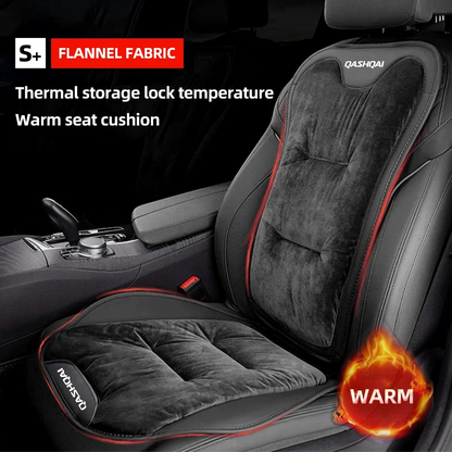 Housse de siège de voiture en flanelle, pour Nissan Qashqai J10 J11 J12, coussin de siège avant/arrière de voiture en peluche chaud d'hiver, accessoires d'intérieur automobile