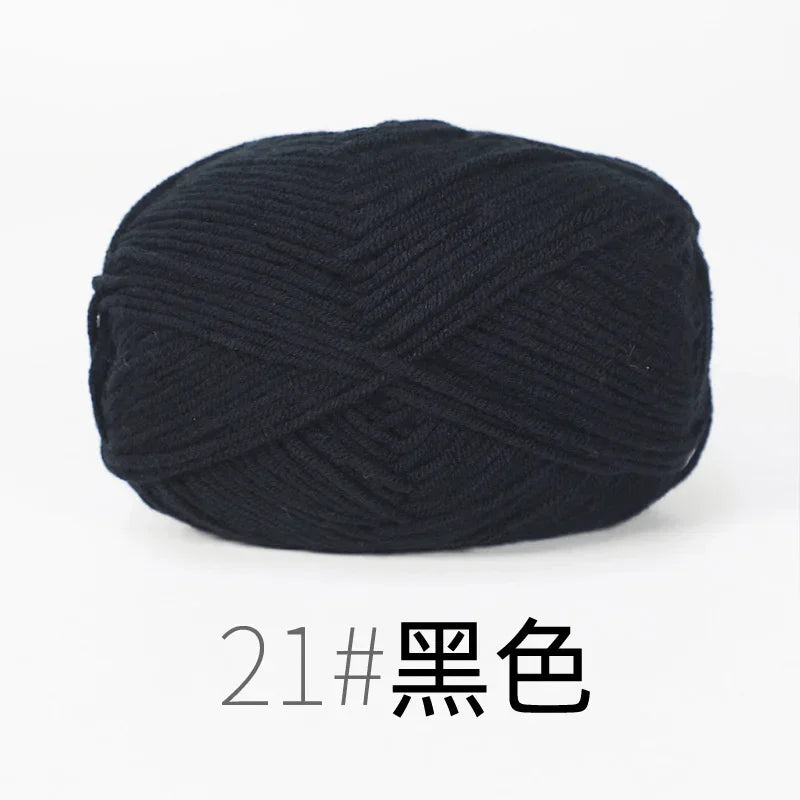 Fil de Lanas teint en coton au lait, 86 couleurs, 4 plis, pour bébé, chapeau, écharpe, pull, poupées, artisanat fait à la main