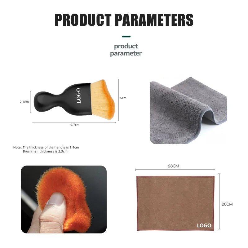 Serviette en daim pour voiture, chiffon de nettoyage, brosse douce, outils de nettoyage pour BYD Atto 3 Yuan Plus Han Tang EV F3 E6 Dmi Song F0 Qin Pro G3 Ea1 Max