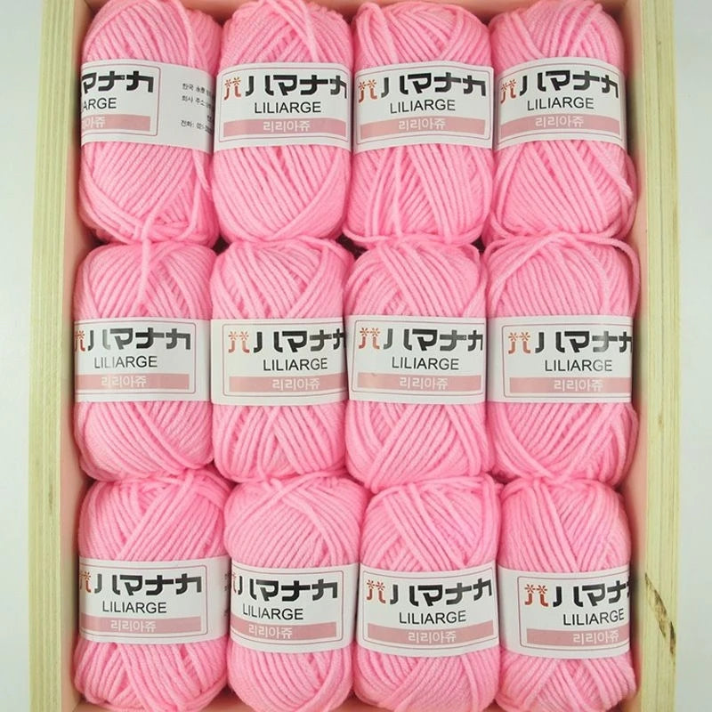 12 pièces 300g fil de lait fait à la main grossier bricolage tissage boule de fil pour pull chapeau écharpe et autres vêtements doux Crochet fil à tricoter
