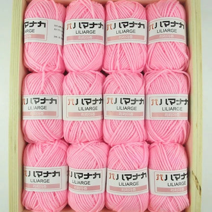 12 pièces 300g fil de lait fait à la main grossier bricolage tissage boule de fil pour pull chapeau écharpe et autres vêtements doux Crochet fil à tricoter