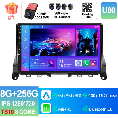 Pour Mercedes Benz classe C 3 W204 S204 2006 - 2011 Android 15 Carplay Auto autoradio multimédia lecteur vidéo Navigation GPS DSP