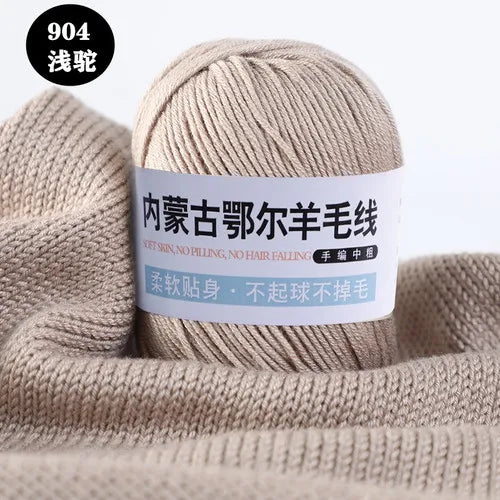 Fil de laine pour enfants, crochet à la main pour chapeaux, écharpes, chandails, optique moyenne, doux pour la peau, doux, 6 rôles, 100 g/ensemble