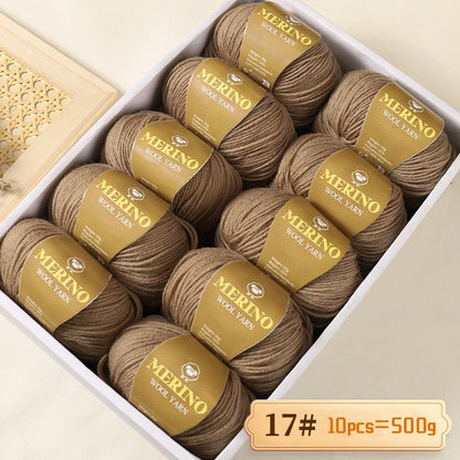 500 g de fil de laine d'alpaga mi-fin 212 de haute qualité, adapté au tricot de pulls, d'écharpes et de chapeaux, 10 écheveaux/paquet