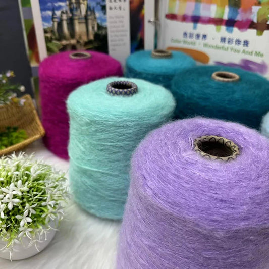 1 régiment de 500 grammes de laine Mohair ultra douce près du corps sans collant, foulards tricotés à la main, fil de pull