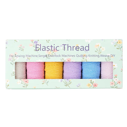 Fil inférieur et fil élastique pour machine à coudre, 0.6mm d'épaisseur, 20 mètres (fil fin en polyester à haute élasticité) avec étiquettes de perles