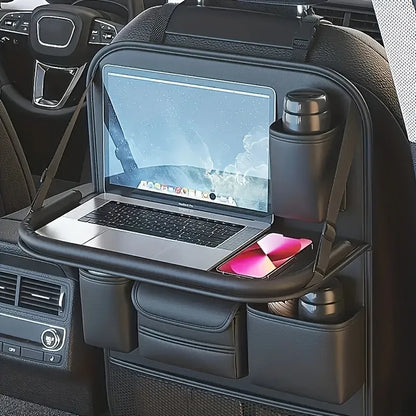 Sac de rangement pour dossier de siège de voiture, 1 pièce, grande capacité, multi-poches, organisateur de siège arrière, Table à manger pliable, plateau de tablette, sac suspendu