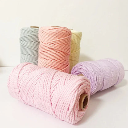 Corde en macramé de 2mm 100M, ficelle de coton, artisanat, couture, tentures murales faites à la main, style bohémien, décoration de maison pour fête de mariage