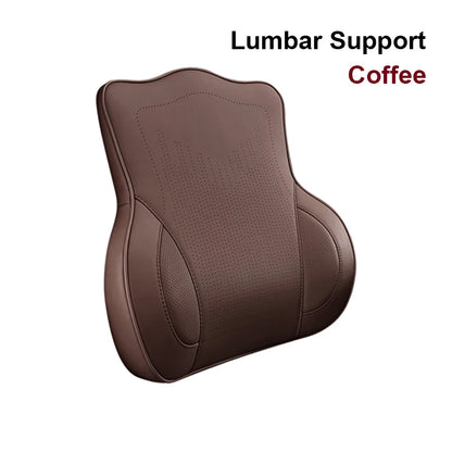 Coussin de nuque et support lombaire en mousse à mémoire de forme pour voiture, soulage le cou et le bas du dos, facile à installer, disponible en plusieurs couleurs