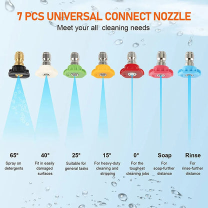 Nettoyeur de surface sous châssis de 24 pouces pour nettoyeur haute pression, balai à eau pour lavage de châssis de voiture, connecteur rapide 1/4 pouce, compatible Karcher Sun Joe