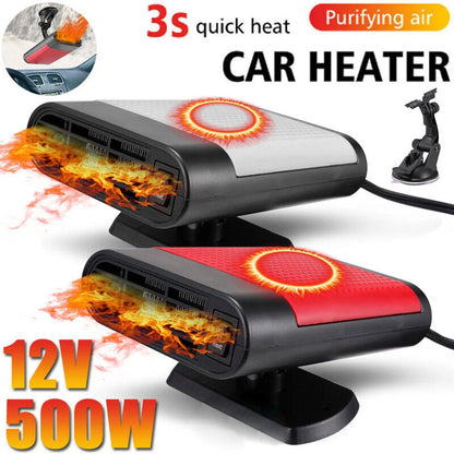 Chauffage de voiture électrique 12V, ventilateur de refroidissement, chauffage de véhicule, désembuage de pare-brise, dégivreur, accessoires de voiture, 1 pièce