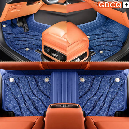 Ensemble complet de tapis de sol de voiture en cuir personnalisé, tapis de pied, accessoires automobiles, BMW F30 2013 2014 2015 2016 2017