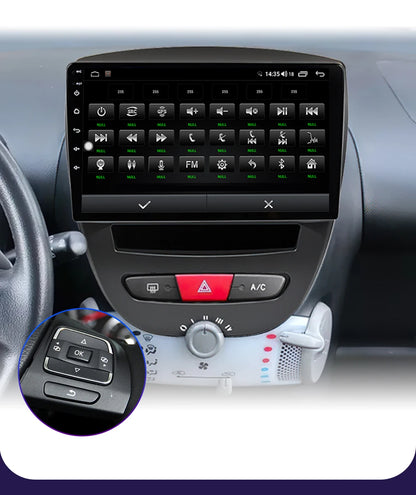 LEHX-Autoradio L6 Pro, Android 14, 2 Din, Stéréo, CarPlay, Limitation de Courant, GPS, pour Voiture KIT 107, Toyota Aygo, Cristaux en C1 (2005-2014)