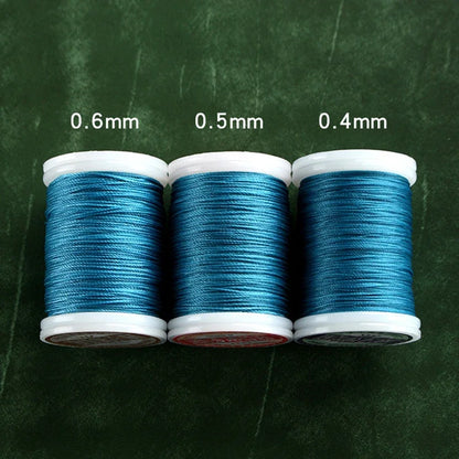 hilo elástico costura fil ciré accessoires cuir artisanat fil à coudre fil ciré rond cordon en Polyester cordon enduit de cire cordes