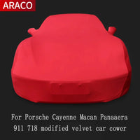 Pour Porsche Cayenne Macan Panamera 911 718 crique de voiture en velours modifié