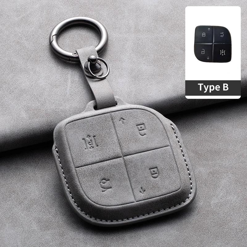 Convient pour LYNK & CO 08 2022 2023 2024 housse de clé télécommande intelligente de voiture en cuir coque de Protection de clé de voiture accessoires de décoration