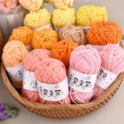 Ensemble de 12 couleurs de Fibers acryliques, fil de laine à tricoter, Lanas teints pour l'artisanat au Crochet, pull, chapeau, poupées à bas prix