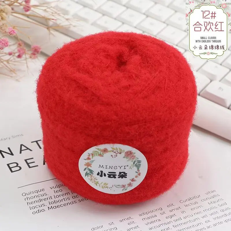 100g/boule 6 brins de fil de coton nuage tissé à la main bricolage gaufre écharpe chapeau bébé fil balle