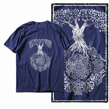 Coolmind MAX yggdrasil printed Exclusive graphic men T shirt 100% cotton big size streetwear men tshirt cool t-shirt tee shirts