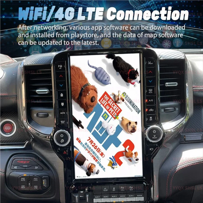 Autoradio lecteur multimédia Android pour Dodge Ram 1500 2500 3500 2019 - 2023 1Din Bluetooth écran Audio DSP stéréo