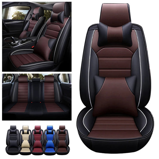 Housses de siège de voiture complètes, ensemble avant, banquette arrière séparée, pour voiture universelle, tissu, SUV, berline, fourgon, housses intérieures automobiles