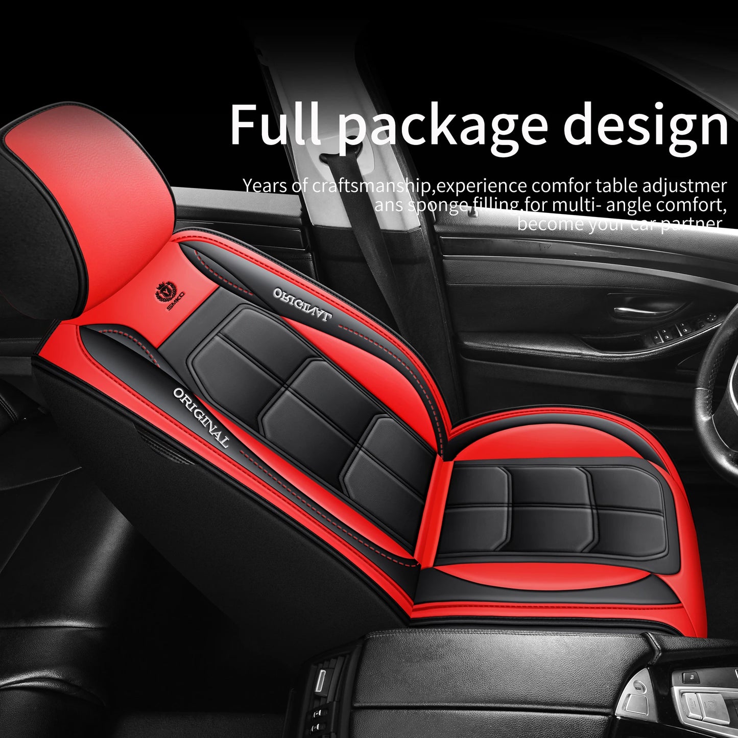 Housse de siège de voiture universelle en cuir PU de qualité supérieure, tapis de protection toutes saisons avec coussin souple, paquet complet, 1 pièce