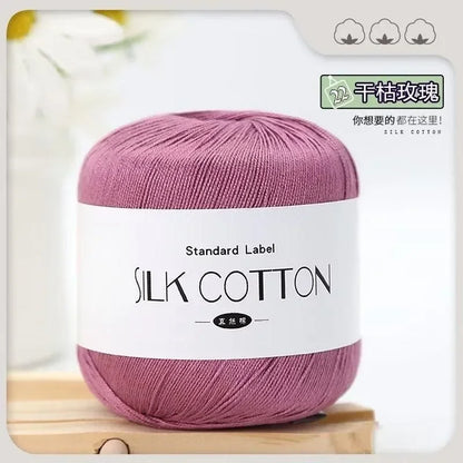 Fil à tricoter chaud et doux pour bébé, 50 g/pièce, dentelle de soie, coton, lait, Crochet, tricoté à la main, fournitures pour tricot à la main, point de croix