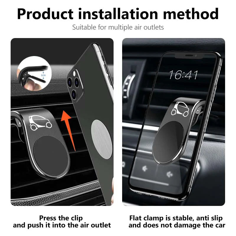 Support de téléphone de voiture à rotation intelligente à 360 degrés, clip de protection anti-vibration Crossblade 451 450 453 Forfour EQ Forjeremy