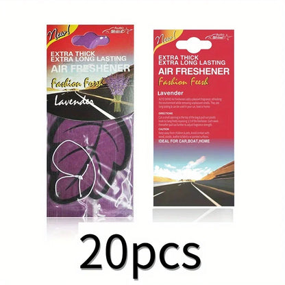 Désodorisant de voiture en papier de thé parfumé naturel, 3 à 60 pièces, parfum de vanille suspendu automatiquement en forme de feuille, accessoires d'intérieur de voiture