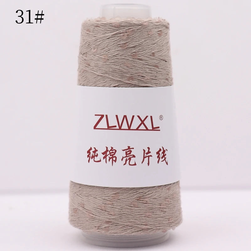   Блэк – fil de coton à paillettes, 100g, 800M, 3mm, décoration tricotée, crochet à la main, tricot jaune