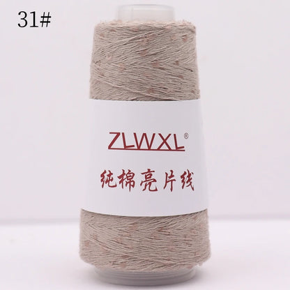   Блэк – fil de coton à paillettes, 100g, 800M, 3mm, décoration tricotée, crochet à la main, tricot jaune