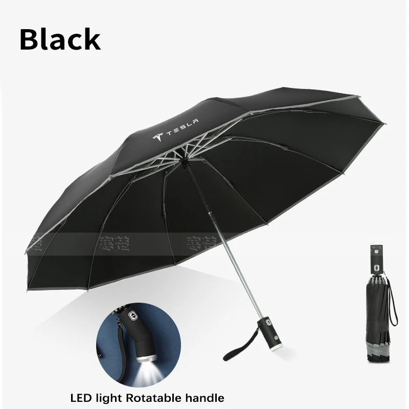 Pare-soleil pliable et automatique pour voiture, lumière Led, coupe-vent, pour Tesla modèle 3 modèle Y modèle S modèle X Cybertruck Beast Roadster