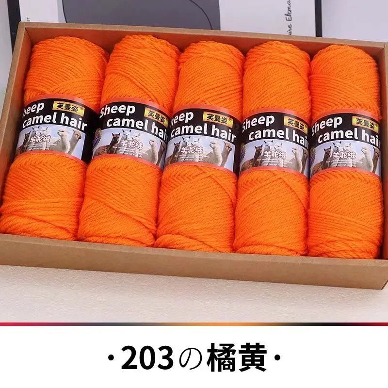Fil de cachemire épais pour Crochet, tricot à la main, pull, écharpes, manteaux, chapeau, gants, bricolage, fil de laine d'alpaga doux et chaud, 500 g/ensemble