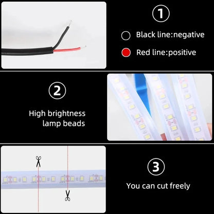 Feux diurnes à LED pour capot de voiture, démarrage par balayage, lumières décoratives, guide de capot moteur automatique DRL, lampe d'ambiance décorative, 12V, 150cm