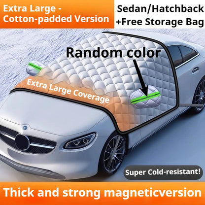 Couverture à trois fenêtres pour couverture de neige pour voiture, protection solaire avant, demi-couverture, livraison transfrontalière
