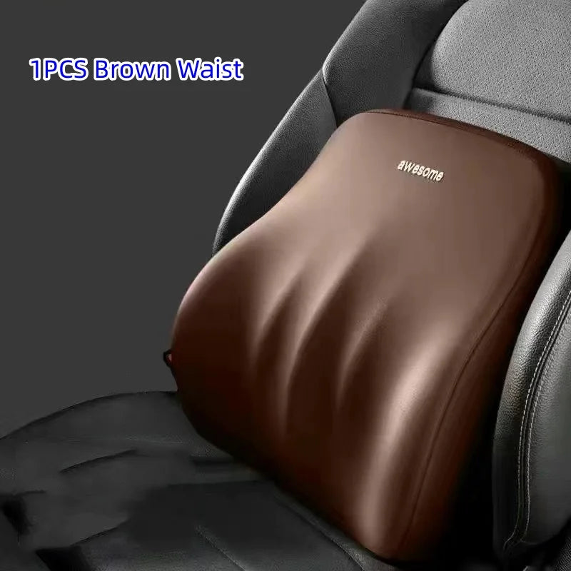 Appui-tête de soutien lombaire pour voiture, oreiller lombaire en mousse à mémoire de forme, oreiller universel doux pour le cou, coussin de siège de voiture
