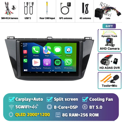 Android 15 Carplay Auto 2K écran autoradio lecteur multimédia pour Volkswagen Tiguan 2 Mk 2016 2017-2019 2 din Autoradio stéréo