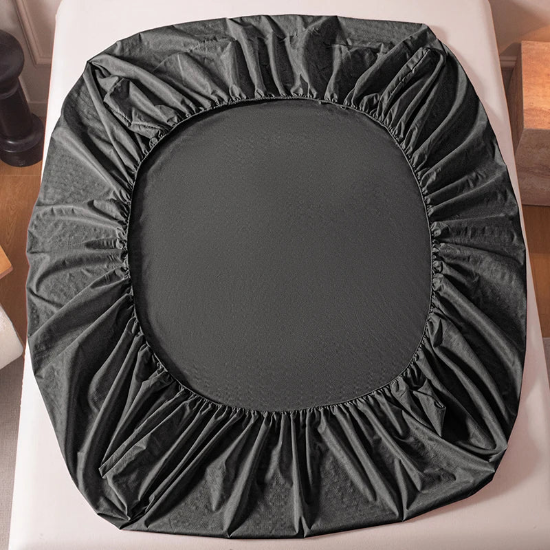 Housse de matelas unie douce pour la maison, drap-housse avec bande élastique pour lit simple, double, king, queen 90/120/150/180/200CM