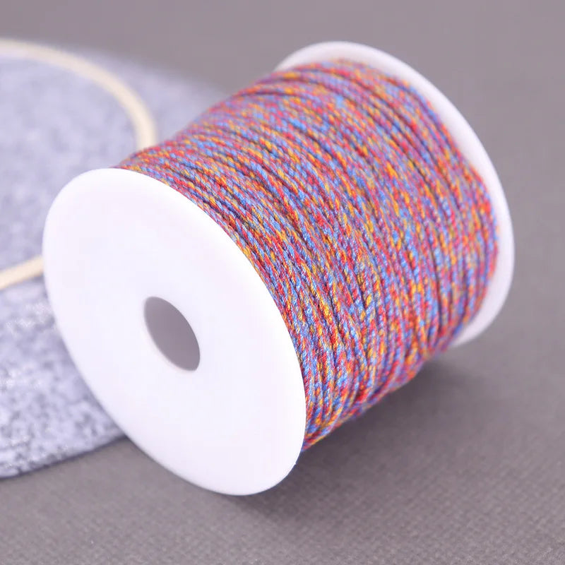 Corde de coton pour macramé, ficelle, ficelle, fil, artisanat, couture, tentures murales faites à la main, bohème, fête de mariage, décoration d'intérieur, 1.2mm, 37m