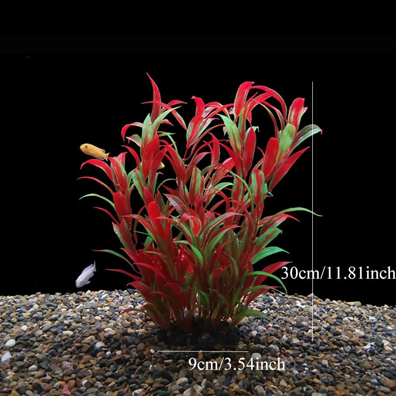 Plantes artificielles décoratives pour aquarium, herbe aquatique en plastique pour décorations d'aquarium, accessoires pour aquarium, plantas acuario