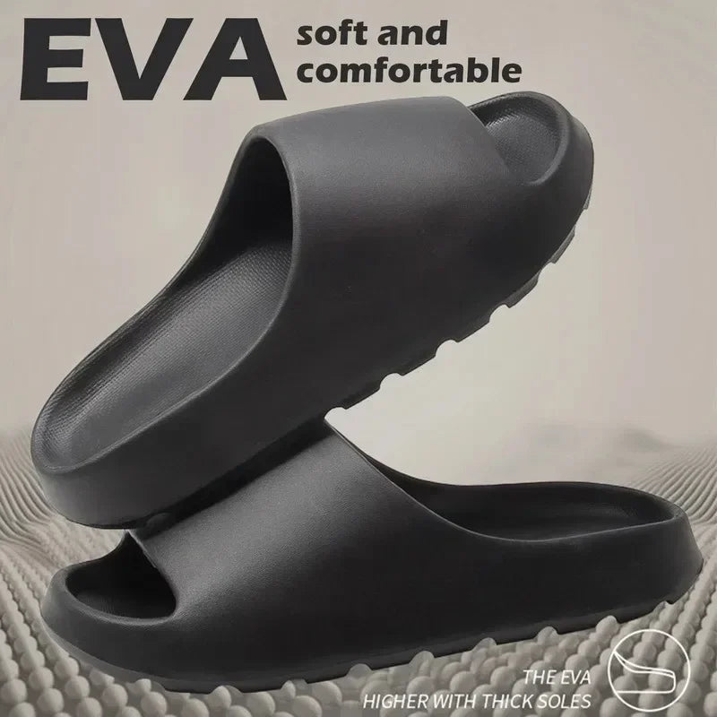 Pantoufles en noix de coco, sandales à semelles épaisses, mode d'été, pantoufles de plage à fond souple pour hommes et femmes, diapositives EVA