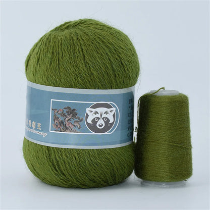Fil de fourrure de vison pour fils pour tricoter et Crochet, fil de t-shirt en dentelle à 2 plis pour tricoter à la main, couture, 1 écheveau 340 M 50 + 20g